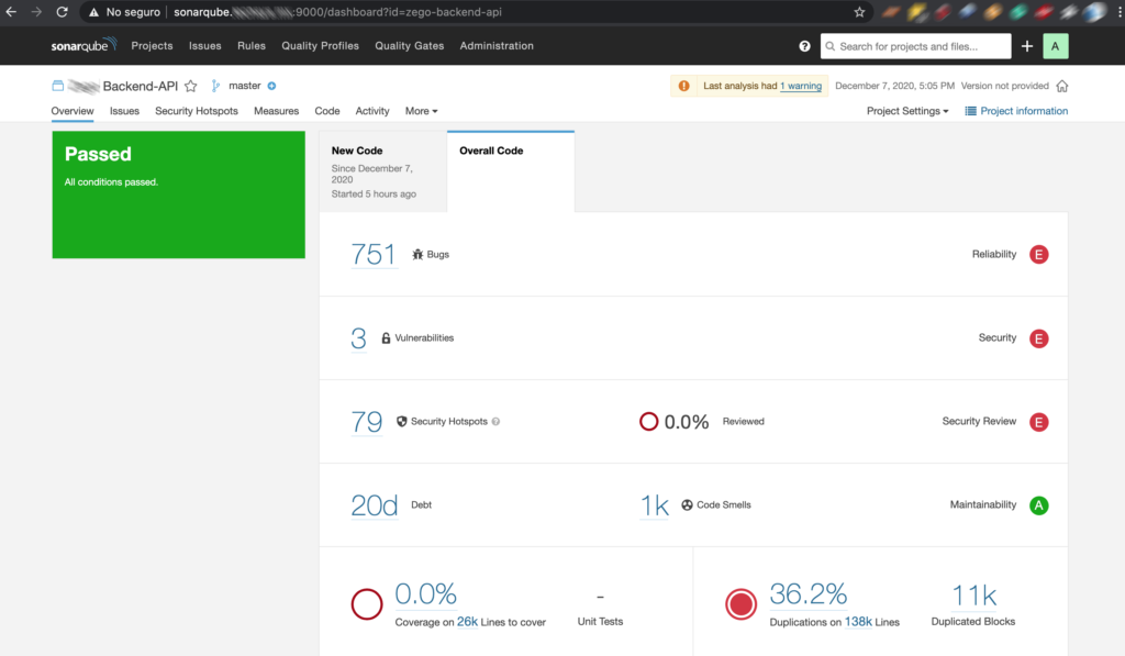 Escritorio Proyecto SonarQube