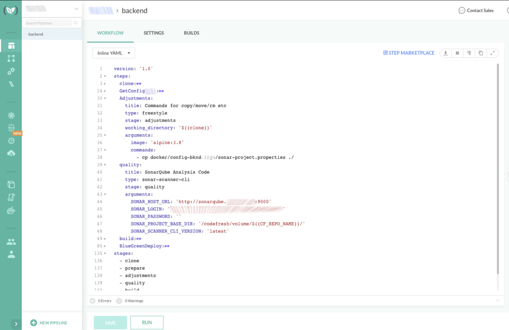 Integración Plugin Pipeline Codefresh